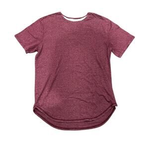 On The Byas Women's Breathable Textured T Shirt Burgundy Size L